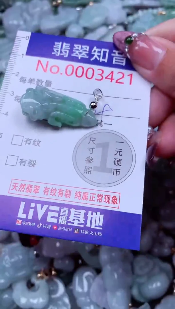 吊坠(不含链)未镶嵌翡翠3421