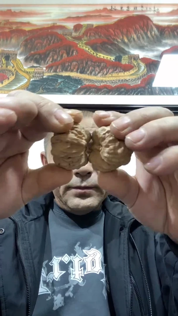 【闪购商品】文玩核桃把件无修蛤蟆头一帆风顺