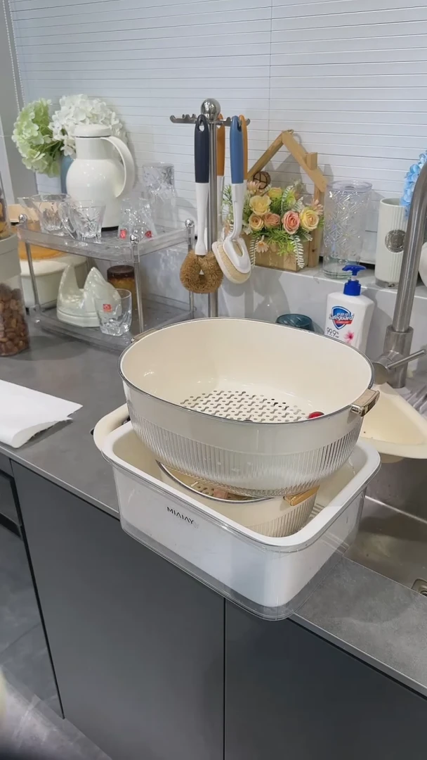 【闪购商品】瓷轻奢沥水篮(大号)