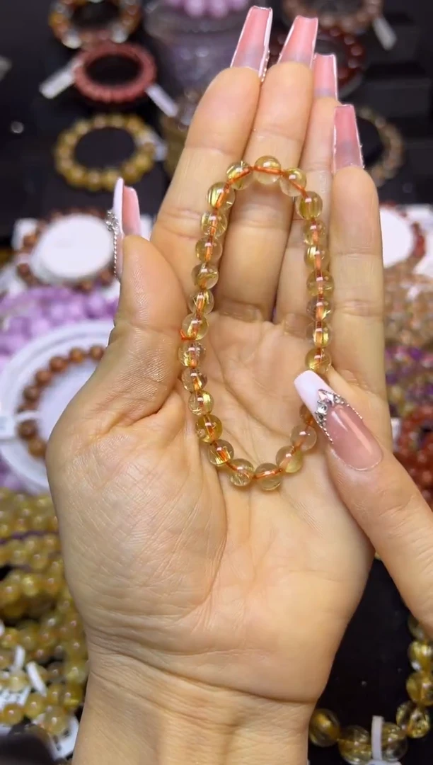 未镶嵌手串水晶金发晶6.8mm