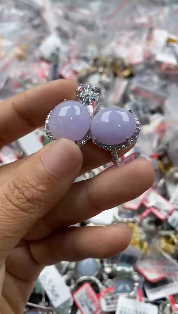 银S925镶嵌戒指翡翠555                10