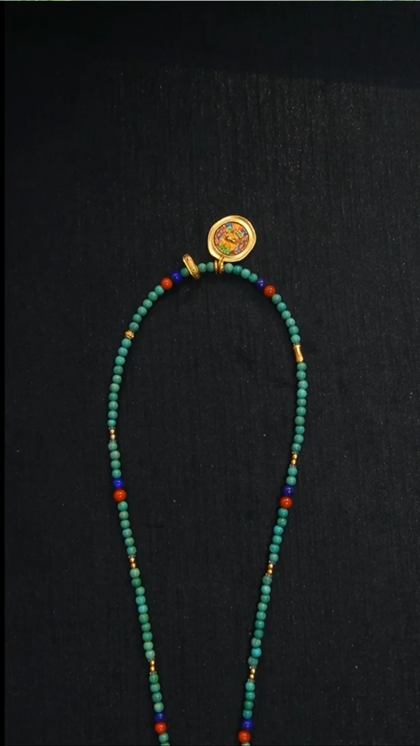 银S925镶嵌绿松石项链发货一件