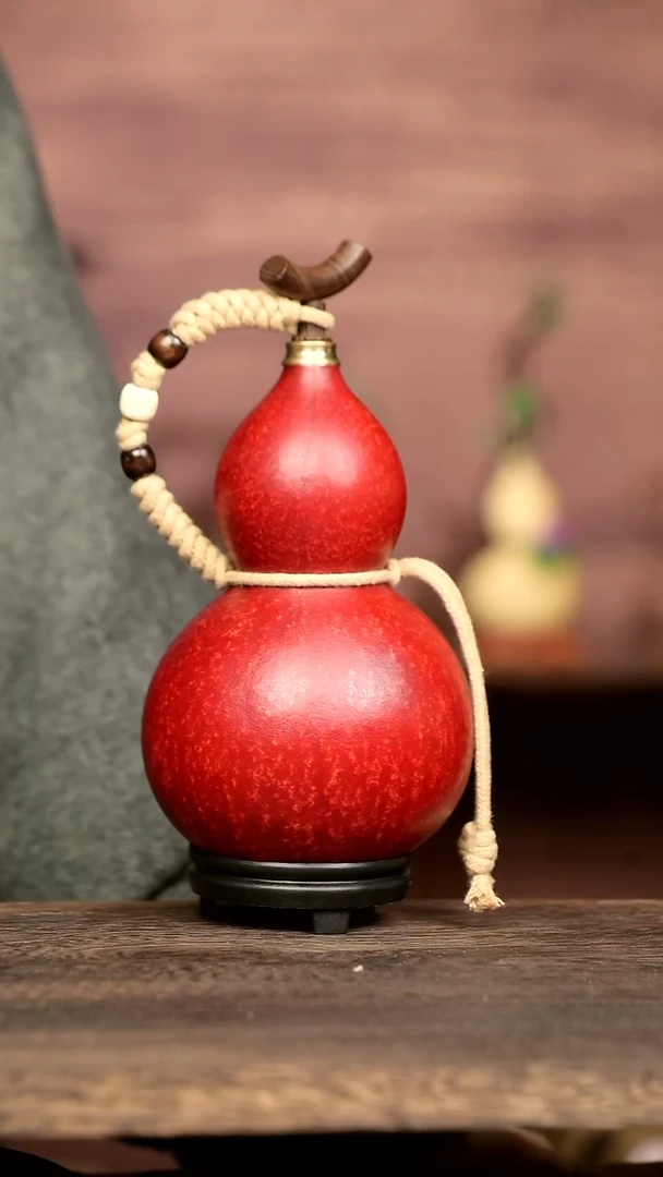 55号中药煮色  650ml左右 大漆葫芦水壶/酒壶 一物一拍