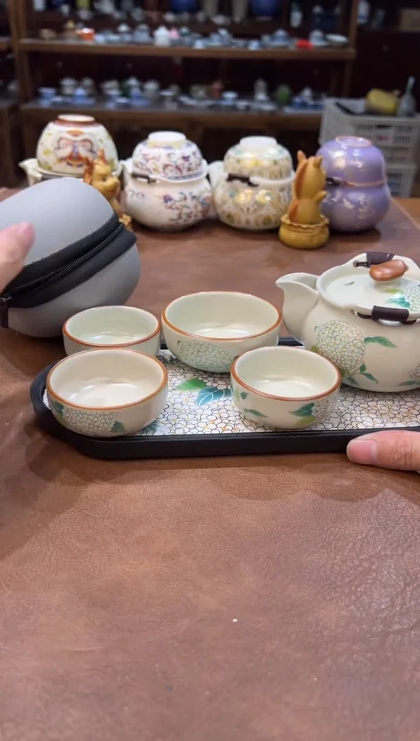 真的很便宜会开片的旅行茶具