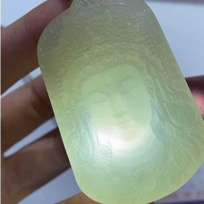 284692/和田玉晴水观音菩萨吊坠精雕挂件 s级品质  多样性一件发