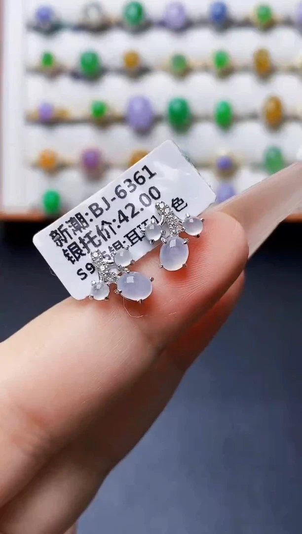 银S925镶嵌戒指翡翠5215