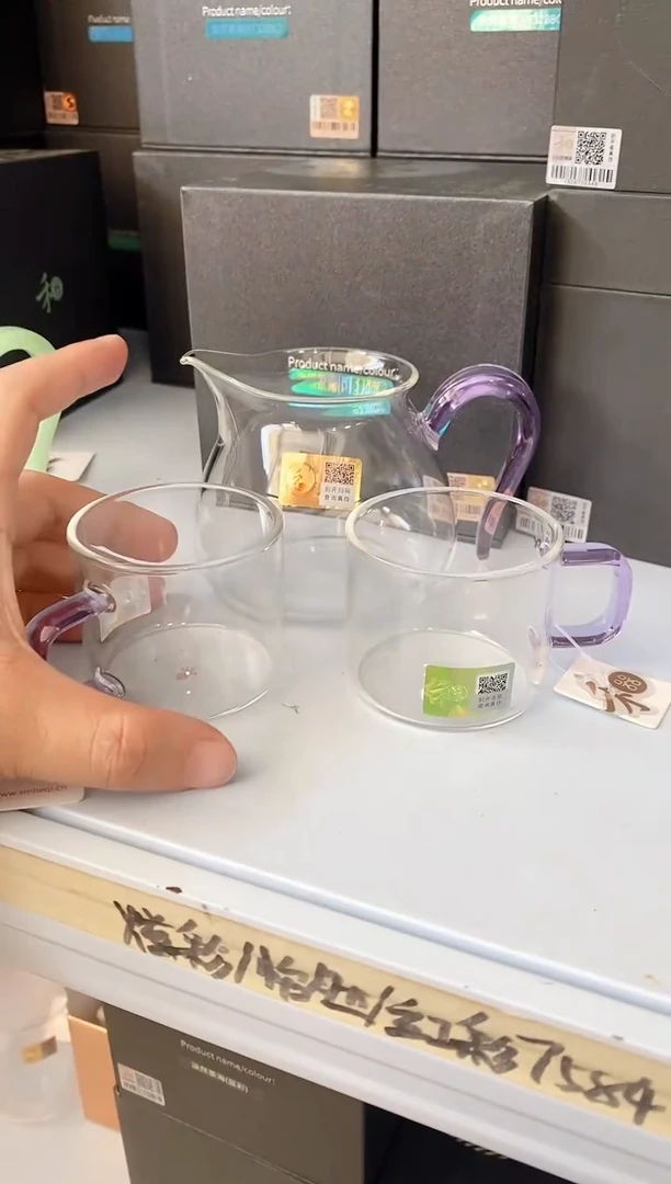 禾器/晶悦茶海/浅紫+清禾对杯/浅紫