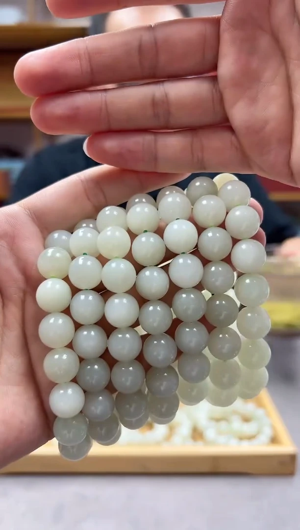 手链未镶嵌和田玉12野牛沟高青白多样性发货·拍一发一