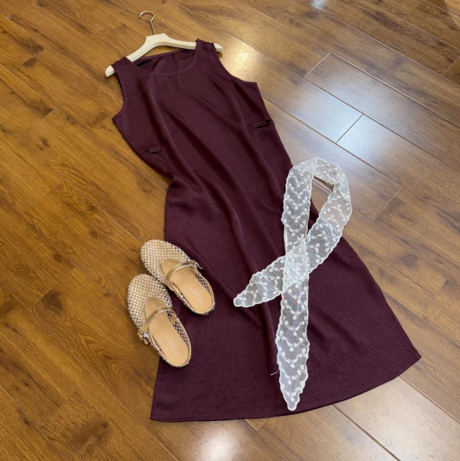 [水梦]Q850夏季简约显瘦时尚连衣裙气质休闲复古国风背心裙