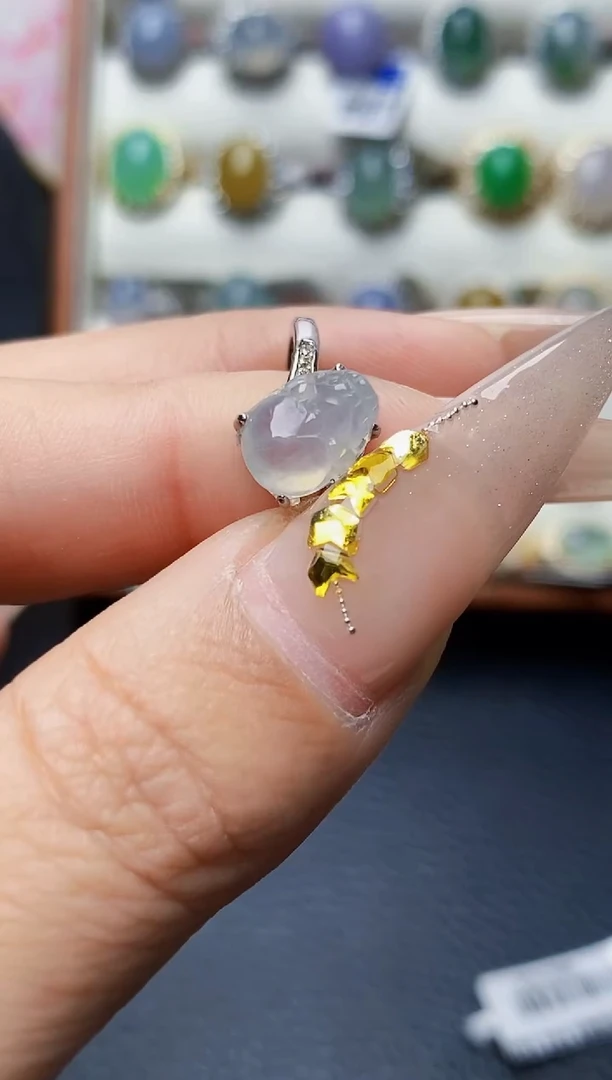 银S925镶嵌戒指翡翠3608