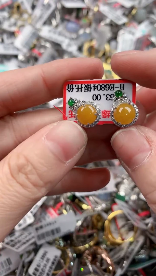 银S925镶嵌戒指翡翠14             6
