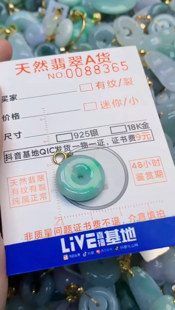 翡翠未镶嵌吊坠(不含链)1