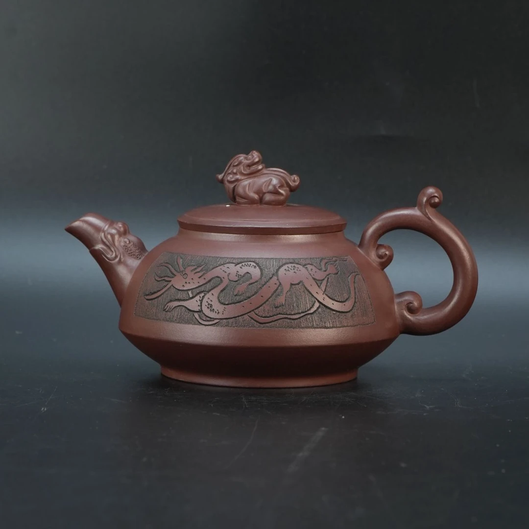 lot20727 882 冯盘军 紫砂紫茄泥祥瑞（430cc）