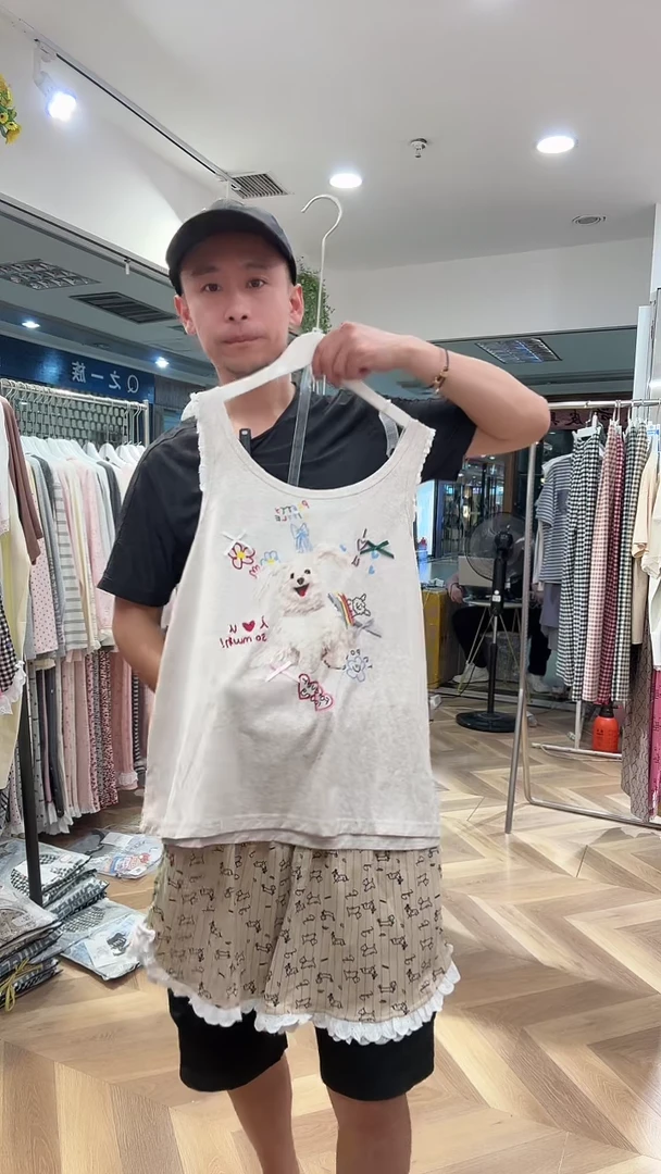 棉小熊吊带短裤XL号125-150斤