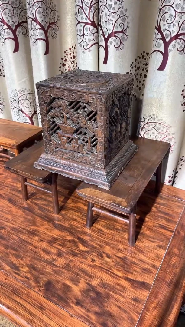 【闪购商品】木黄   印箱   工艺品  一对