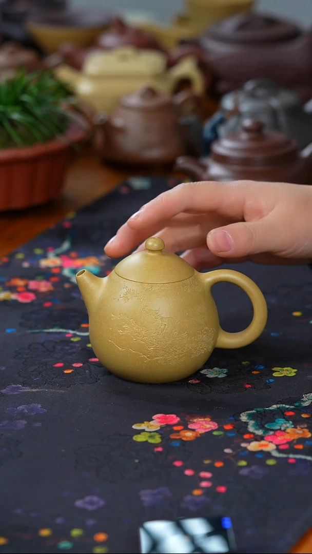 紫砂茶叶罐 龙蛋郭星星全手工 160CC