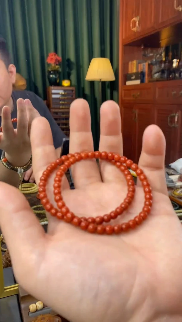 未镶嵌手串南红玛瑙5.5mm老型多样性发其一