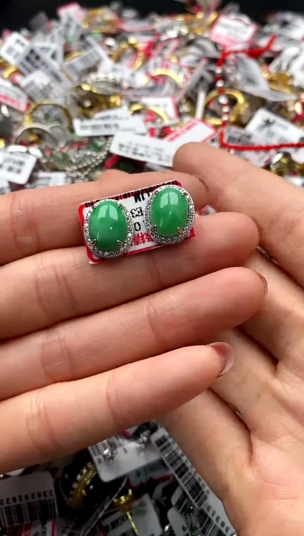 【闪购商品】翡翠戒指银S925镶嵌5555555     2