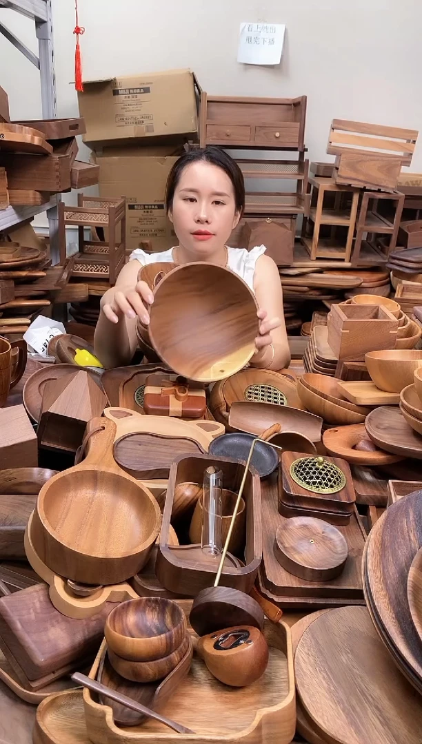 木  南美胡桃木碗20*8cm   A