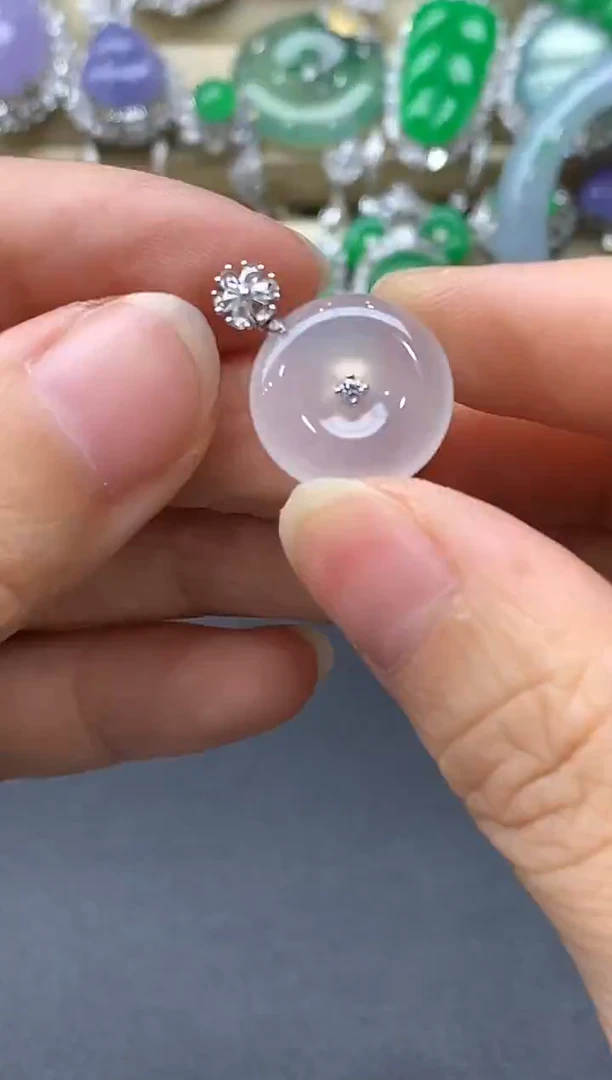 颈饰18K金镶嵌翡翠339-中国好珍宝