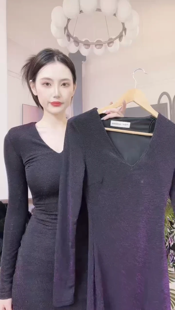 一颗歪桃高定紫色碎钻长裙-备注长短尺码