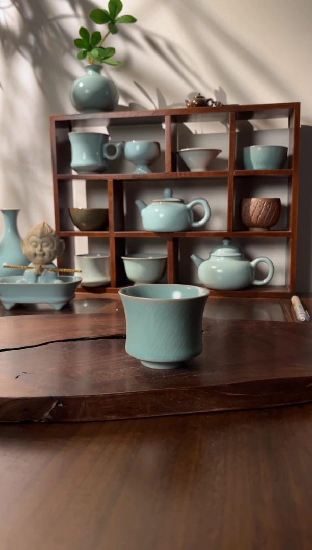 【闪购商品】杯清凉寺仿古釉色束腰马蹄杯