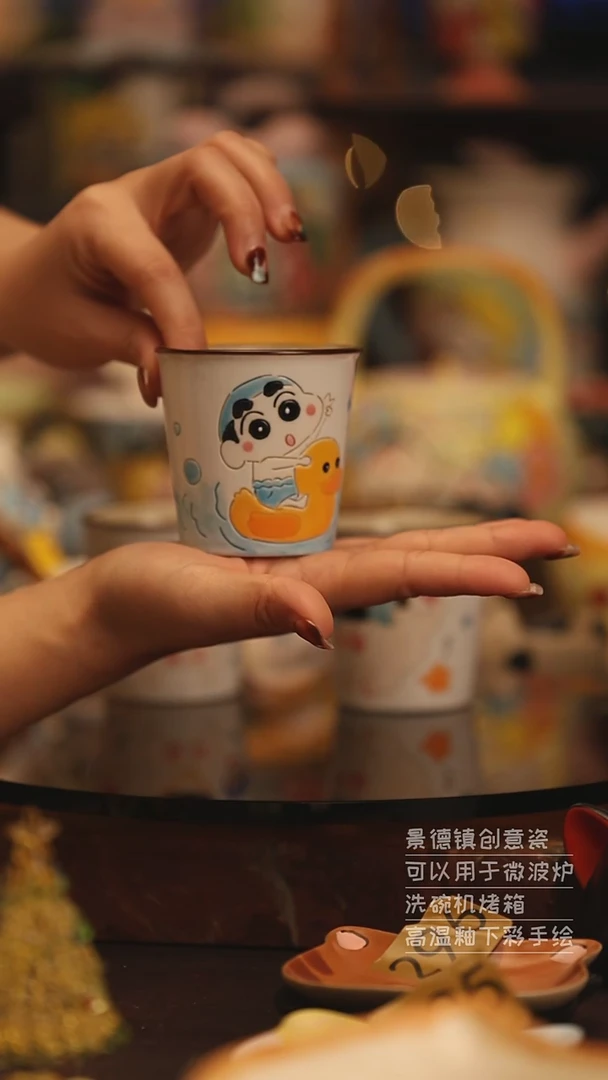陶瓷景德镇可爱陶瓷釉下彩绘设计师款