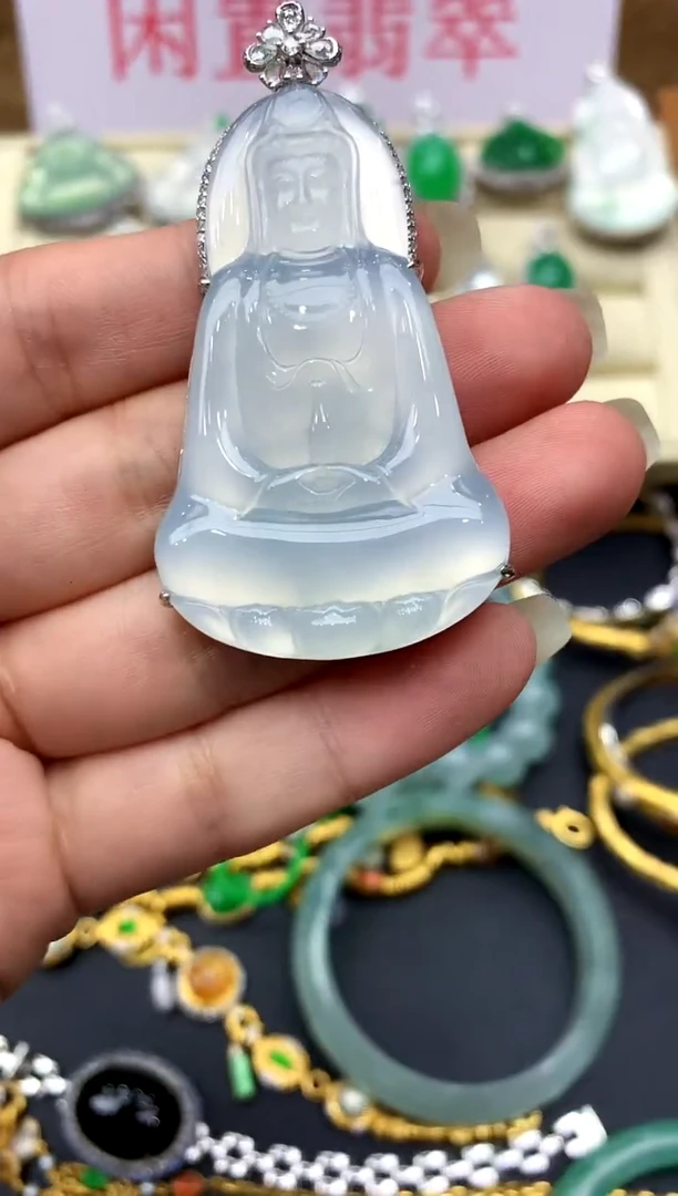 颈饰18K金镶嵌翡翠295 -中国好珍宝