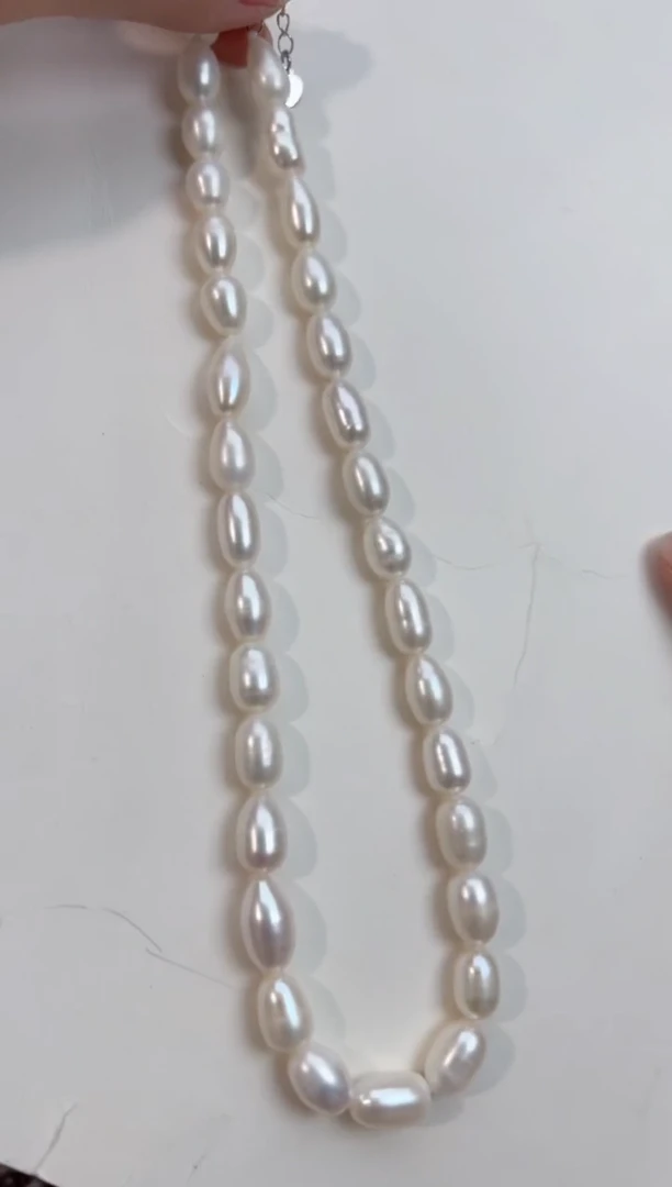 未镶嵌21淡水珍珠强光*珍珠项链7mm+