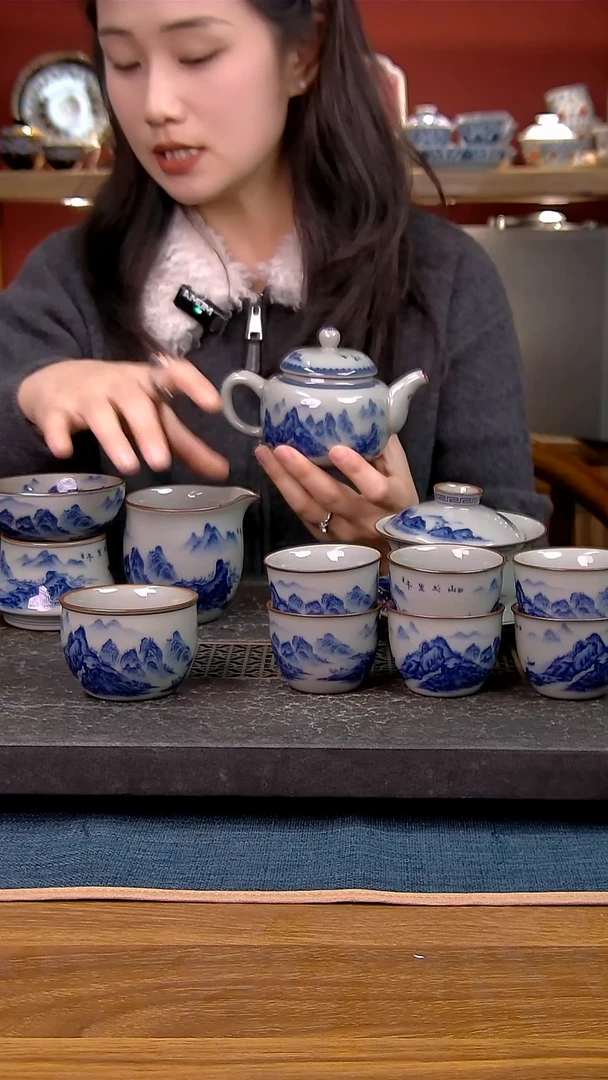 创****油简装家用款11件套 老陶泥开片纹陶瓷茶具