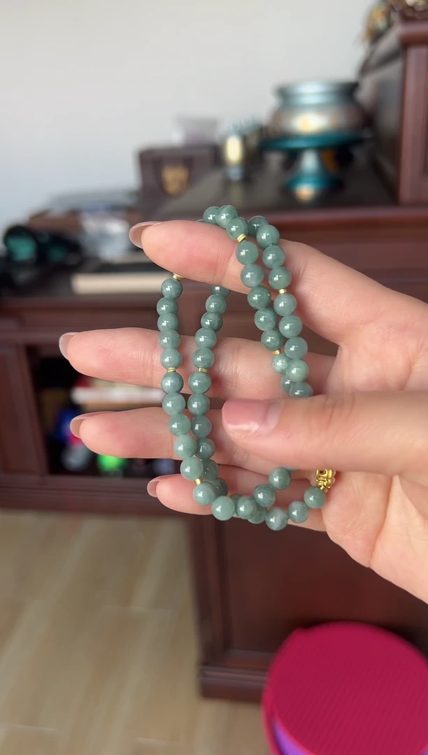 【闪购商品】翡翠手链未镶嵌豆种蓝水翡翠