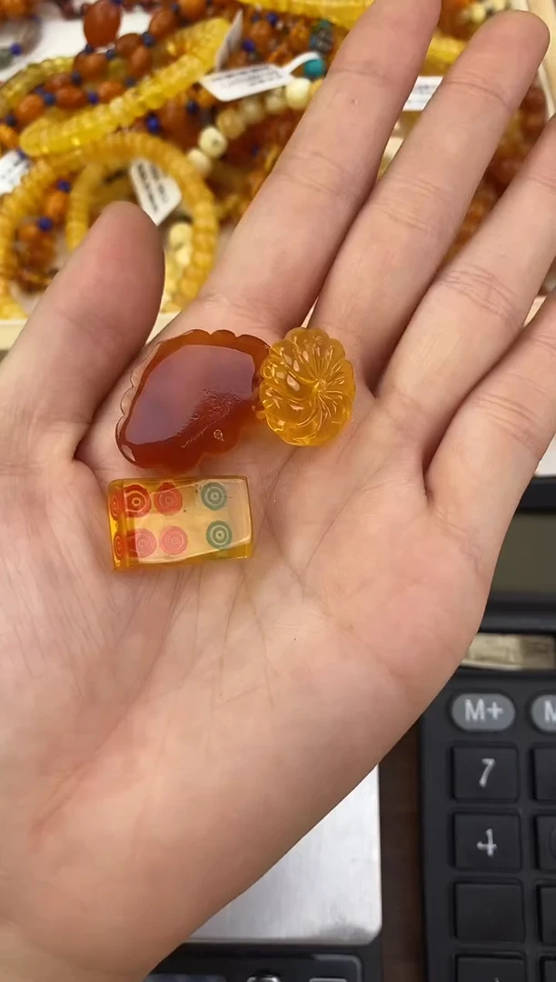 裸石琥珀未镶嵌天然琥珀蜜蜡