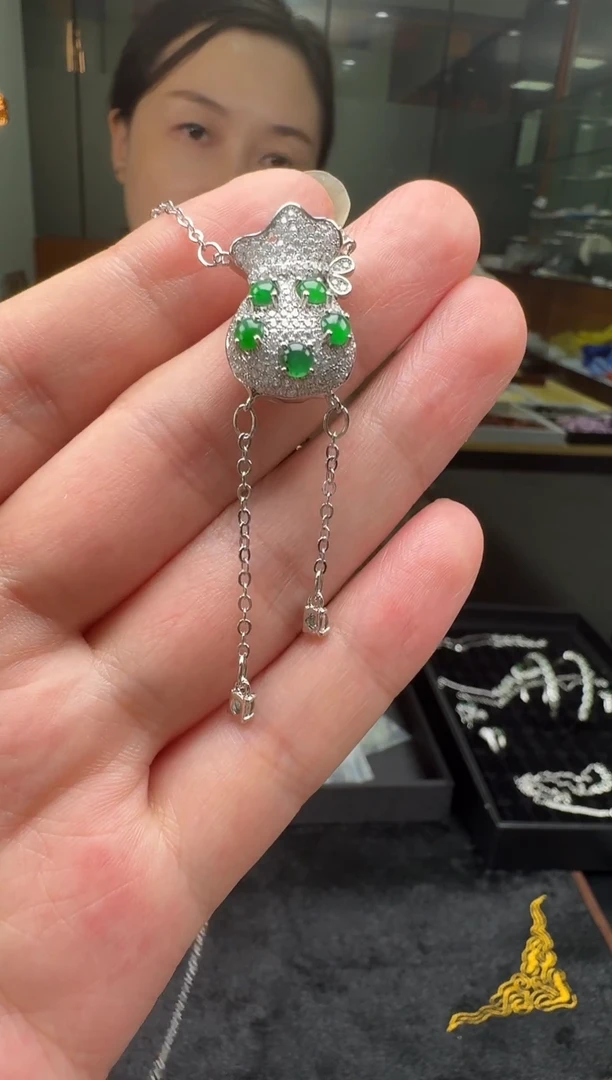 套链未镶嵌翡翠天然A货翡翠设计款套链