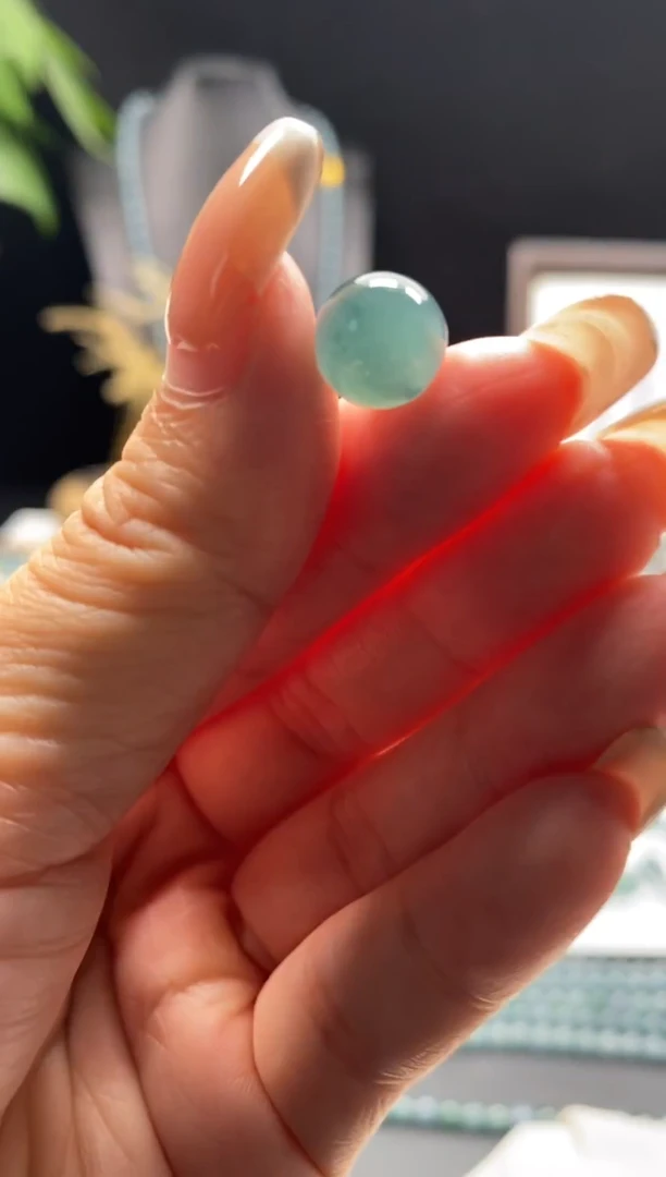 未镶嵌手链翡翠散珠卡10MM圆珠
