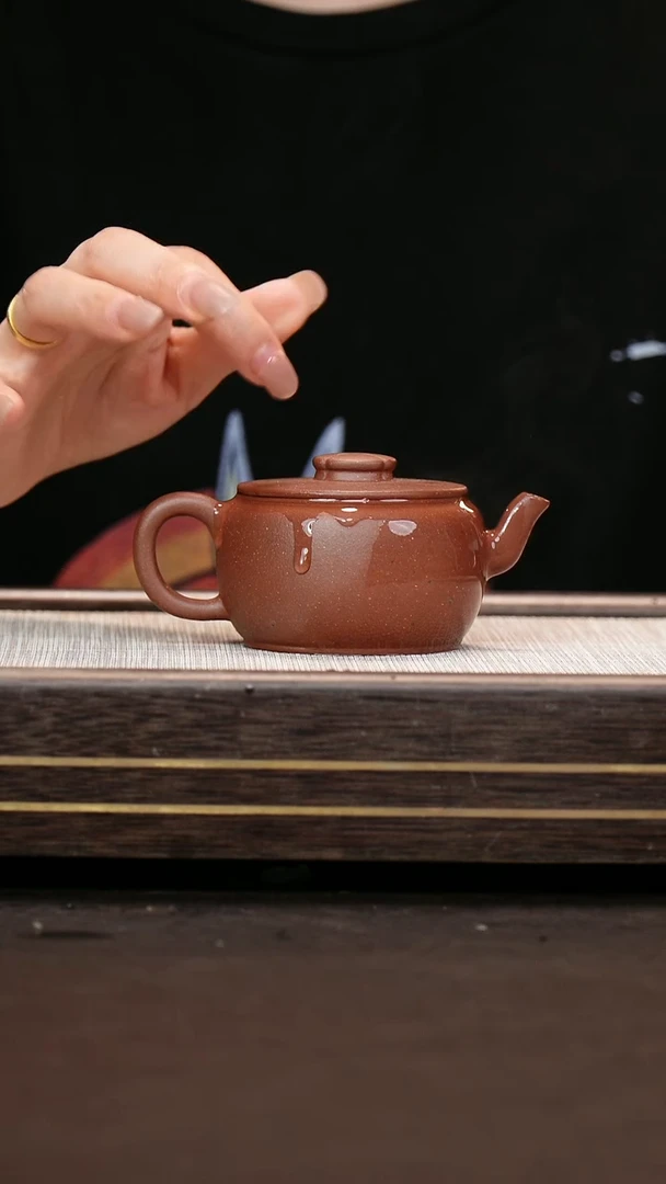 茶壶紫砂全手工 原矿紫泥  聚宝盆 汉瓦