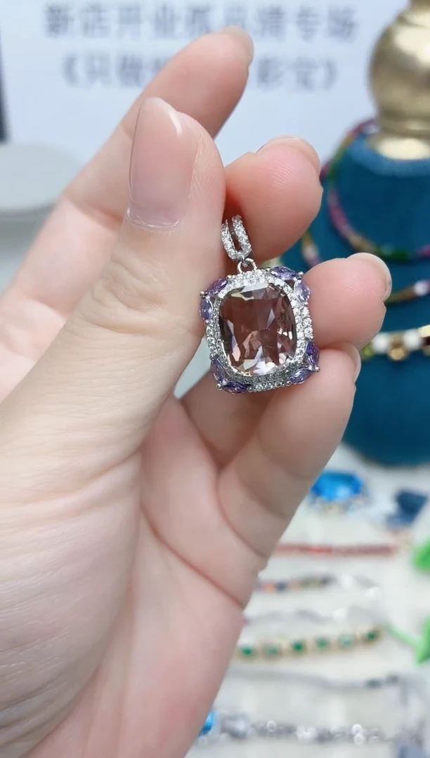 吊坠(不含链)银S925镶嵌水晶296ZB1130产品一个（多样性）