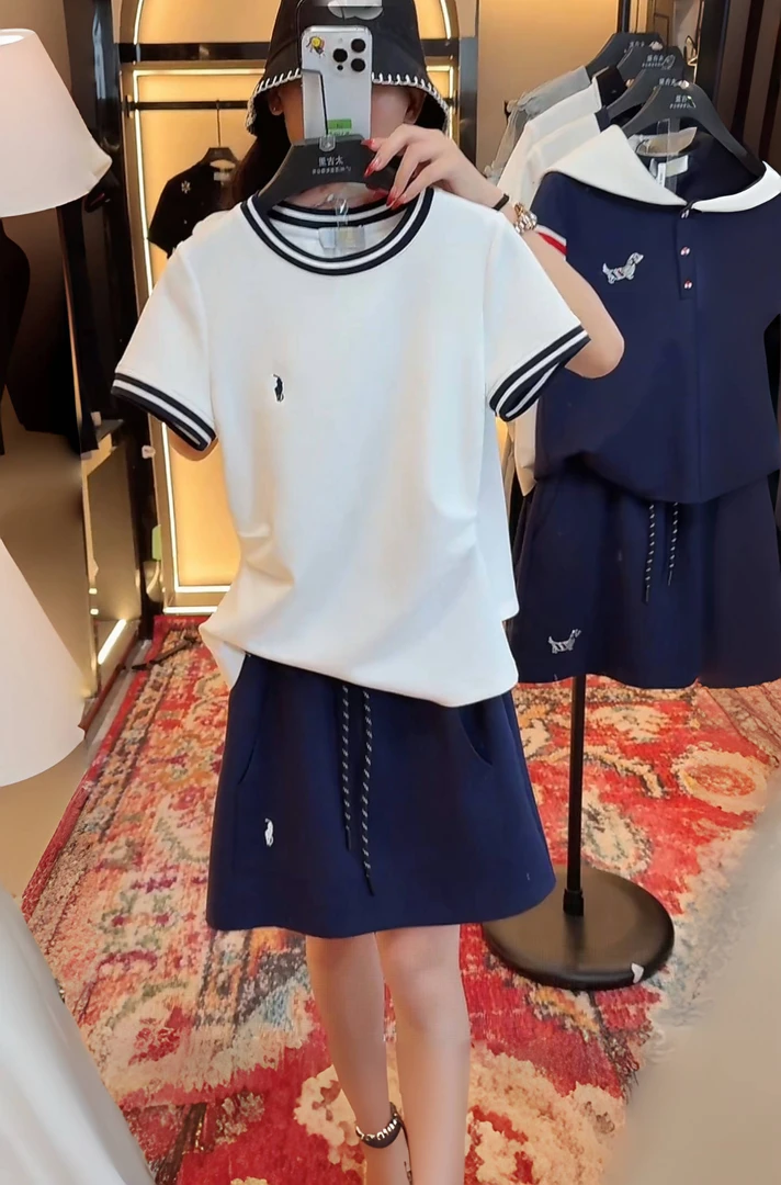 【宠粉价】夏季新款小马刺绣短袖套装裙两件套连衣裙裤TZ-171