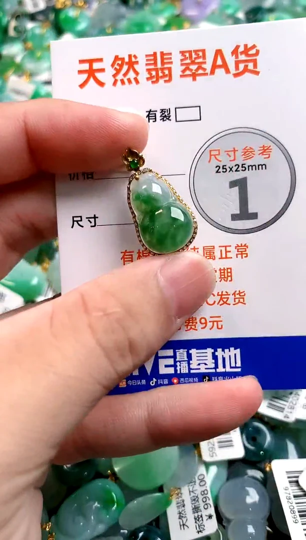 颈饰18K金镶嵌翡翠0885528993