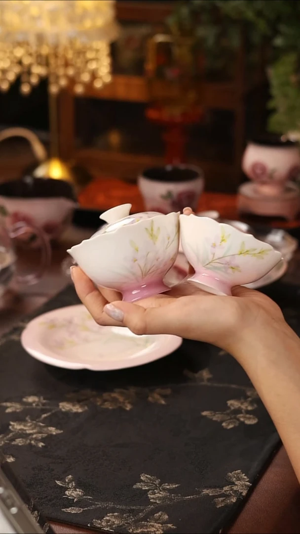 琦色迷芳盖碗+杯两件套哈哈哈