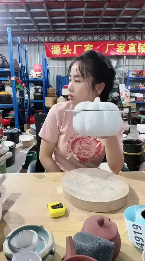 瑕疵白色南瓜炖盅不可明火