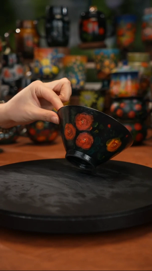 紫砂油画手绘釉下彩