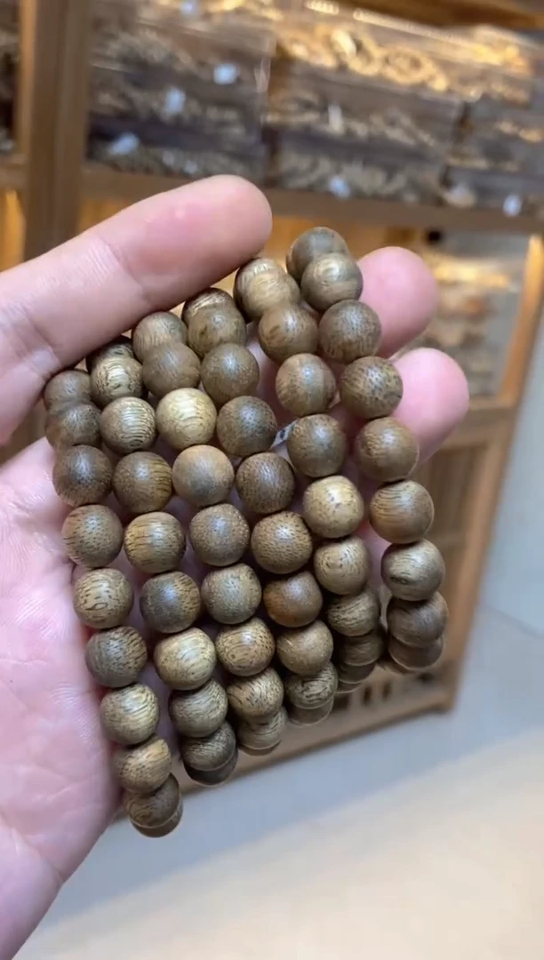 手串沉香文莱圆珠单圈0.9虫漏多样性发其一