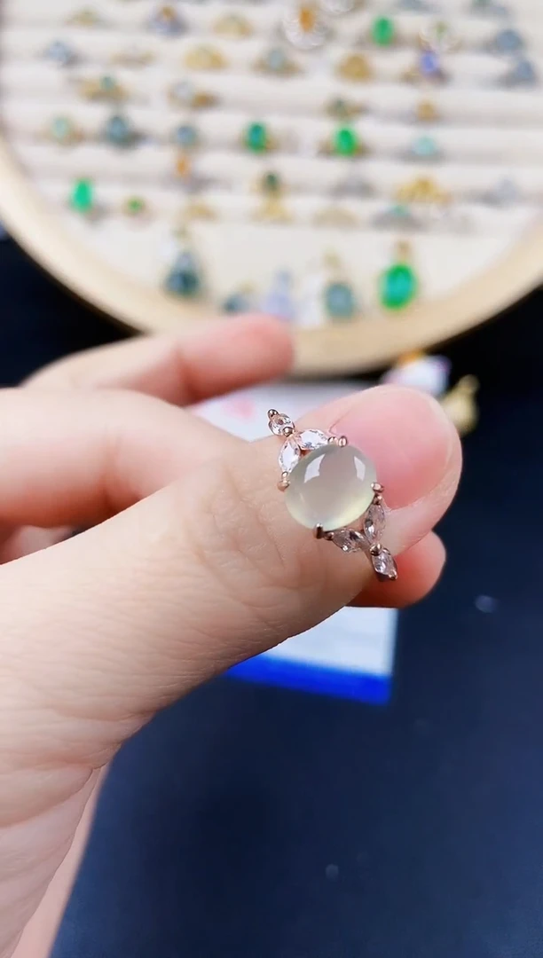 【闪购商品】翡翠戒指银S925镶嵌1245654