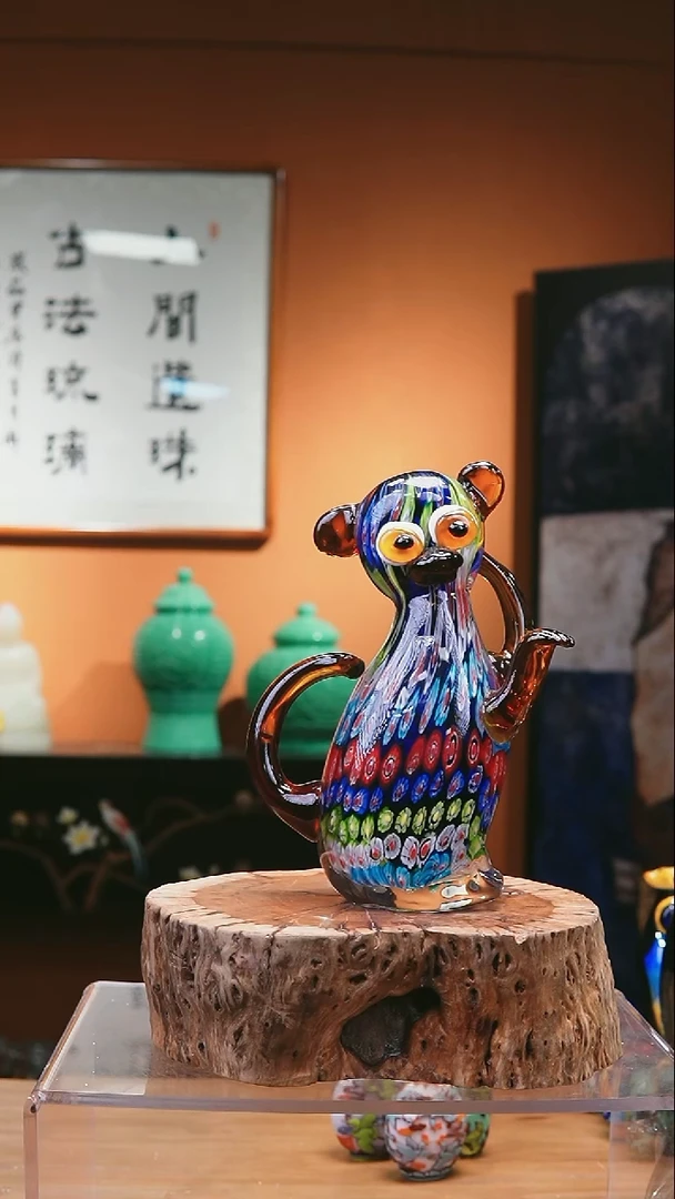 手工艺品琉璃万花猴子