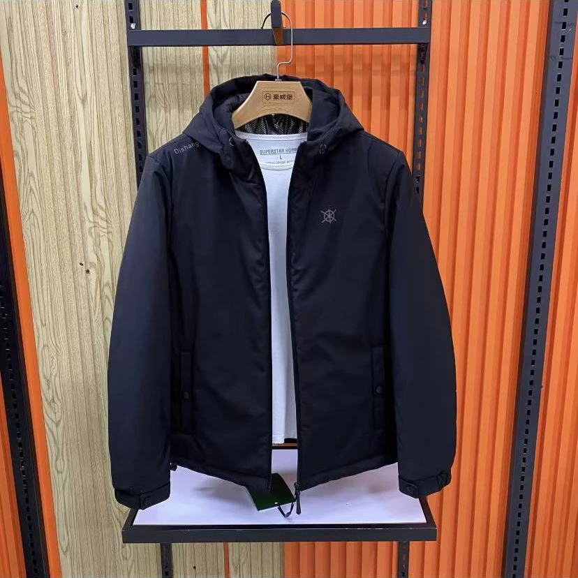 新款高品质男士连帽加棉休闲夹克外套