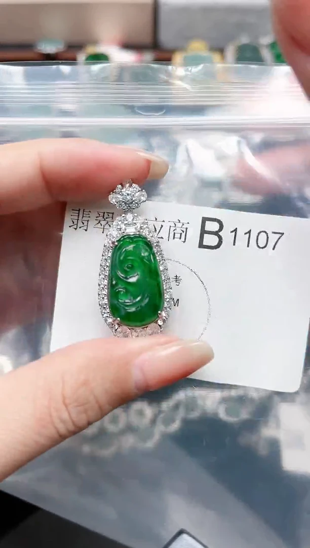 【闪购商品】翡翠颈饰未镶嵌1107赠皮绳