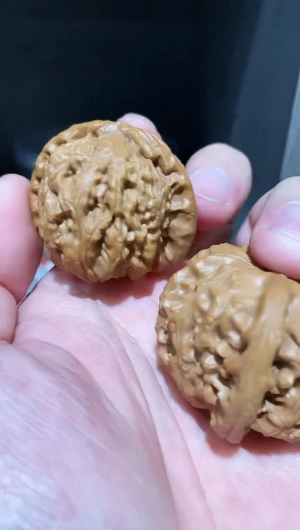 桃核吊坠微修打底白狮子41