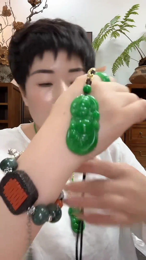 吊坠(赠链)合金翡翠345