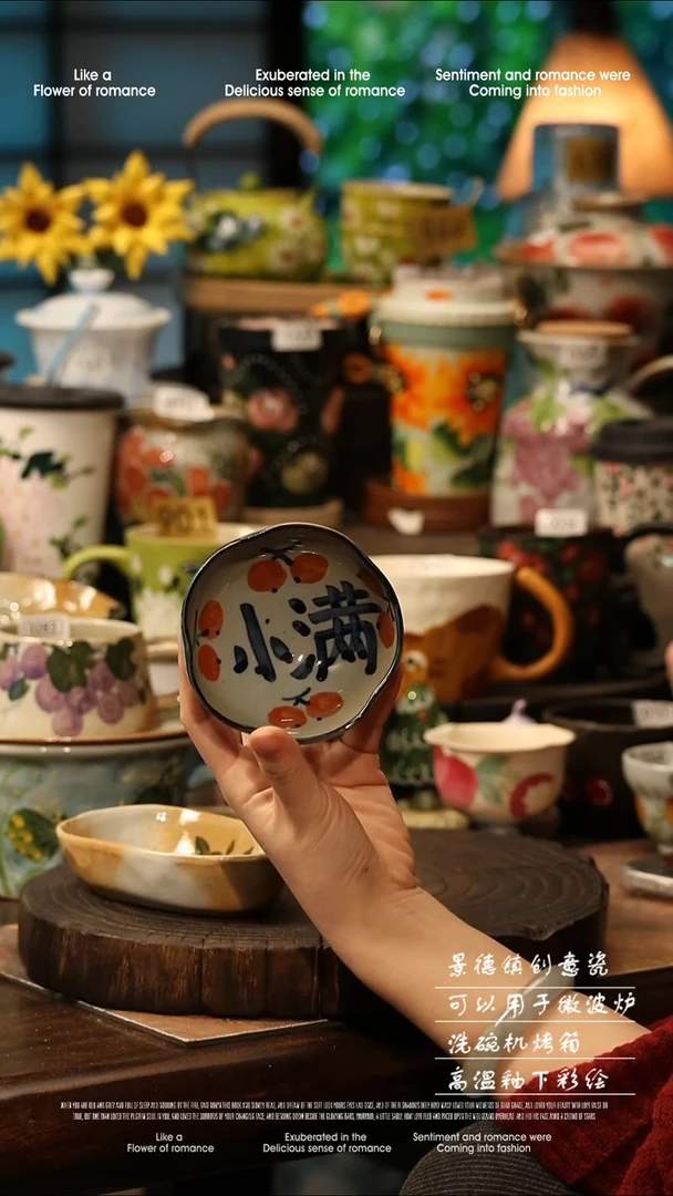 陶瓷景德镇高温釉下彩手工手绘款式