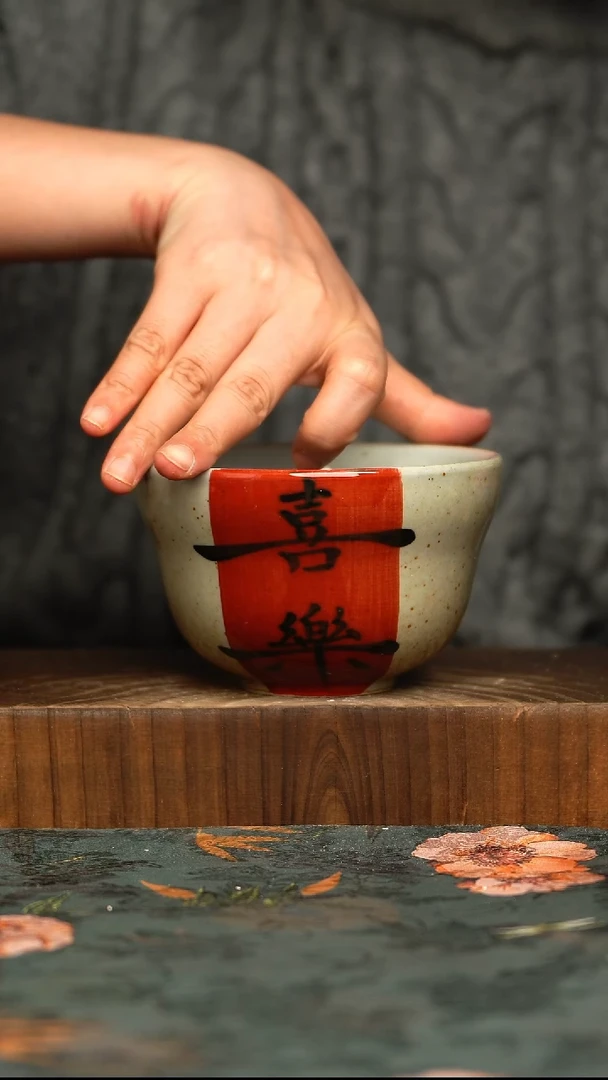 杯釉下彩手工手绘同款陶器
